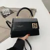 Nueva Textura 2025 Nueva Moda Otoño e Invierno Popular Retro Casual Cadena de Candado Cruzada al Hombro Bolso Cuadrado Pequeño