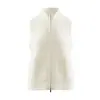 Esencial para capas~Chaleco de cachemira sin mangas chaqueta de algodón a cuadros cuello alto con bolsillos y cremallera cárdigan de punto chaleco prenda exterior