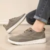 Nuevos zapatos casuales ligeros de encaje con cordones para hombre, mocasines transpirables de punto volador, mocasines para hombre de talla grande