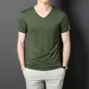 Artículo popular transfronterizo 2026 nuevo modelo cuello redondo moda verano manga corta camiseta para hombre, color sólido casual versátil fábrica al por mayor