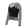 Conjunto de Yoga de Sensación Desnuda Sin Costuras para Mujer Alta Elasticidad Sin Enrollarse Secado Rápido Transpirable Gimnasio Pilates Deporte Conjunto de Dos Piezas para Mujer