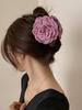 Caro mesmo estilo flor grampo rosa grampo de cabelo feminino europeu e americano grampo de cabelo de volta tubarão grampo de cabelo cocar verão