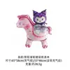 Nuevo y lindo perro corgi famoso en internet, globo animal de papel de aluminio con ruedas para niños, adecuado para puestos de mercado nocturno y venta al por mayor