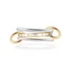Anillos apilables de tres anillos con diamantes completos de estilo europeo y americano para mujer, Acero de titanio de alta gama de nicho chapado en oro de 18 quilates, Joyería de lujo ligero