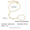 Pulsera de Guantes de Acero Inoxidable Acero de Titanio Oro Anillo Elegante de Gama Alta de Nicho con Diamantes Chapado en Oro de 18K Europeo y Americano para Mujeres