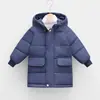 Ropa de Algodón para Niños de Media y Larga Longitud Transfronteriza Otoño e Invierno Ropa Infantil para Niños y Niñas Chaqueta Gruesa Cálida Acolchada de Algodón Uniforme Escolar de Jardín de Infancia Chaqueta Acolchada de Algodón