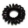 Anillo para el cabello con línea telefónica negra simple, cuerda para atar colorida, cuerda para el cabello, tamaño pequeño, tocado, anillo para el cabello grande, línea telefónica plateada