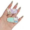 Pinza para el pelo de gato con texto de colores dulces peculiar, estilo dulce japonés versátil para niña, pinza de pico de pato lateral, pasador, accesorio para el pelo