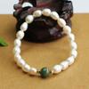 Pulsera de Perlas de Agua Dulce Naturales Ai Yu con Cuentas de Piedra de Jade Accesorios de Joyería para Mujeres Transmisión en Vivo Dropshipping S1071029