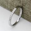 Anel de Aço Ovillo Estilo Coreano Micro-Incustado Oito Diamantes Moda Luxo Leve para Homens e Mulheres, Anel Brilhante de Diamante, Anel Único, Estilo Tendência