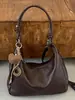 Bolsa Casual Lisa Tipo Bolinho para Mulheres, Nova Bolsa Tote Vintage Outono 2026, Bolsa Transversal de Grande Capacidade para o Dia a Dia