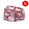 Gorro Quirúrgico con Hebilla Ajustable Algodón Estampado Redondo Dental Belleza Doctora Enfermera Gorra Resistente al Aceite para Mujer Médico Parte Superior Plana