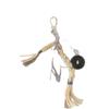 Colgante de Bolso de Cuerda Trenzada Corazón Hecho a Mano Vintage Dulce Fresco Flor Hueca Moda Versátil Exquisito Colgante de Bolso