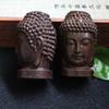 Fabricante Venta al por Mayor Adornos de Madera de Agar Vietnamita Cuero Negro Piezas de Mango Talladas en Madera Artesanías Venta al por Mayor
