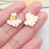 Acessórios para Joias DIY Pingente de Abelha de Desenho Animado Favo de Mel Girassol Chaveiro Colar Pulseira Charme de Liga