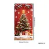 Capa de porta de laço de Natal 2026 mais vendida transfronteiriça tecido decorativo para férias de Natal bandeira de tecido para pendurar na porta externa