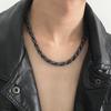 Cadena Twist Patrón Serpiente Negra para Hombre de Alta Gama Color Libre Combinable Cadena Clavícula Moda Femenina Nuevos Accesorios de Collar