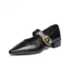 Zapatos de Tacón Alto Grueso Estilo Noche Francés para Mujer, Nuevo Modelo Otoño 2026, Adecuados para Combinar con Vestidos, Zapatos de Piel Puntiagudos, Mocasines Mary Jane