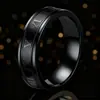 Anillo de acero inoxidable, anillo de acero de titanio para mujer transfronterizo europeo y americano, anillo de números romanos de 6 mm de ancho, moda para hombres, marea anticorrosión