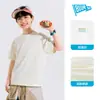 [Sensación Fresca] Camiseta de Manga Corta para Niños Top de Media Manga Infantil con Estampado Geográfico Ropa de Verano para Niños Mayores Exterior a