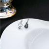 Pendientes de Guitarra Simples y Compactos Aguja de Plata Pendientes de Nota Diaria de Personalidad Creativa Pendientes Asimétricos Estilo Frío para Mujer