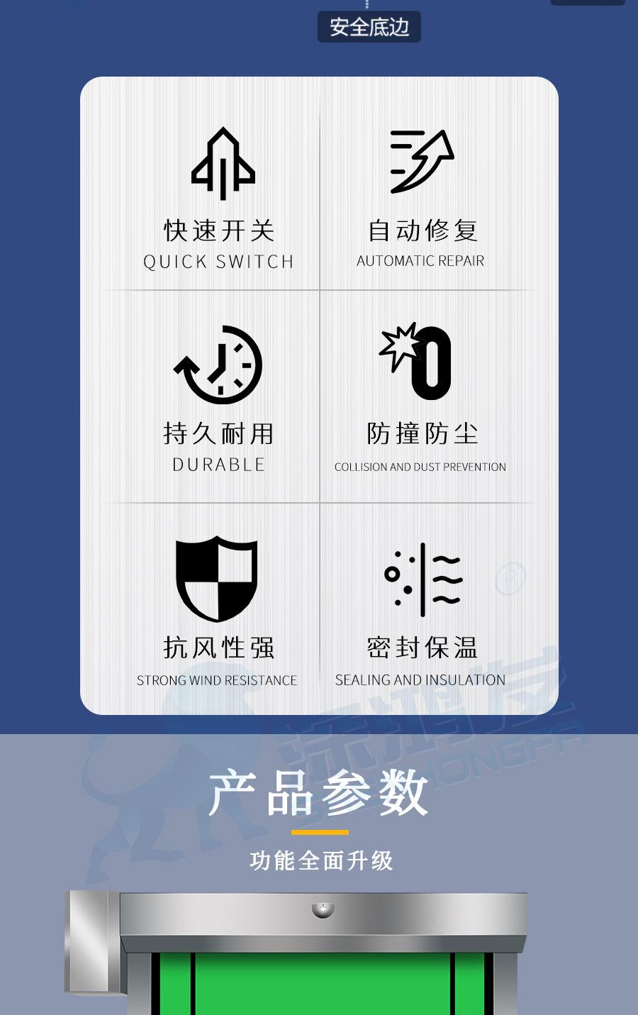 拉链式快速门详情页