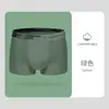 Cueca Boxer Masculina HELLO Color Block com Elástico na Cintura, Amiga da Pele, Cintura Média, Confortável, Respirável no Cavalo, Modelo Four-Corner
