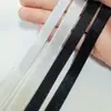 Em estoque: Alças de ombro lisas pretas e brancas de poliéster 0,6-3,0cm para sutiãs e lingerie, elásticos, personalizáveis