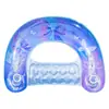 Folhas rede de água em forma de U poltrona inflável de PVC verão adulto cama flutuante de água brinquedo de água porta-copos