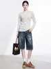 Top de manga larga de calidad boutique estilo Miyake con diseño único, textura plisada de nicho, elegante, elástico, adelgazante, camiseta básica versátil