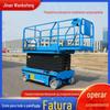 Veículo Elevatório Hidráulico Totalmente Autopropelido, Veículo Móvel de Trabalho em Altura Tipo Tesoura, Veículo de Subida, Plataforma Elevatória Totalmente Autopropelida