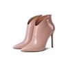 Botines Cortos de Tacón de Aguja Estilo Yingmeier para Mujer, Puntiagudos de Tacón Alto, Zapatos de Invierno 2023, Zapatos de Cuero de Invierno para Mujer, Botas Martin de Tacón Bajo