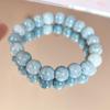 Pulsera de cuentas de porcelana teñida al agua estilo macarrón para parejas de hombres y mujeres explosiones 10mm cuenta redonda jade oro roto pulsera suministro al por mayor