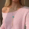 Collar cruzado europeo y americano multicapa ajustable en forma de Y, cadena larga de borla vintage de nicho para la clavícula, joyería de comercio exterior