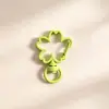Llavero con hebilla de resorte de flor de cerezo pintada de colores, accesorio de bricolaje hecho a mano, colgante de gancho para bolsa de muñeca de dibujos animados