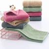 Venta al por mayor de fábrica color sólido fibra de madera adulto toalla grande suave absorbente toalla de cara 35*75 toalla de pareja
