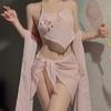 Cosplay Sexy Halter Espalda Descubierta Banda para el Vientre Traje Pasión Tubo Pura Lujuria Tentación Sexy Estilo Antiguo Ropa Interior que No se Quita