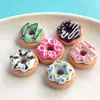 Simulação Comida e Jogo Donut Jóias DIY Acessórios Creme Cola Celular Shell Beleza Chaveiro Pingente Materiais Artesanais