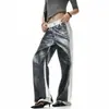 Streetwear de moda estilo americano transfronterizo, fresco y elegante, de pierna ancha, verano, nuevos, holgados, de moda, hasta el suelo, jeans