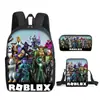 Mochila Escolar Estudiante Roblox Transfronteriza Estilo Coreano para Estudiantes de Primaria y Secundaria Mochila de Moda Trendy Estilo Ins Juego de Tres Piezas