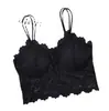 Top Tubinho de Renda Costas Abertas Tamanho Grande para Mulheres com Bojo, Anti-Exposição, Camisola Lingerie Estilo Francês