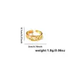 Moda Europea y Americana Estilo Ins Anillo Simple de Acero de Titanio Chapado en Oro de 18k Asimétrico Geométrico Acero Inoxidable Joyería para Dama Venta Caliente