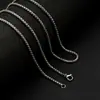 Cadena de Perlas Cuadrada de Acero Inoxidable Transfronteriza Europea y Americana, Cadena Hueso de Dragón, Cadena Azul Flor, Cadena Retorcida, Collar Cadena Clavícula Versátil y Exquisito