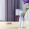 Jarrón de cristal creativo nórdico, botella de cristal de color degradado estilo ins, decoración del hogar florero hidropónico de lujo ligero