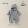 Macacão Bebê 2026 Outono Recém-nascido Criança Pequena Roupa Externa Fofo Bebê Menino Macacão com Capuz Roupa de Engatinhar para Bebê