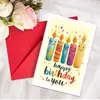 Tarjeta de felicitación de cumpleaños grande '1 Feliz Cumpleaños' transfronteriza con sobre Ins Set de combinación DIY para niños Tarjeta de bendición