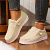 Comercio Electrónico Transfronterizo Zapatos de Felpa y Piel para Mujer Invierno Exterior Suela Plana 2026 Nuevo Estilo Coreano Mocasines Zapatos Cálidos Venta al por Mayor