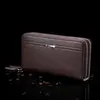 Nova Carteira Masculina Grande Capacidade Negócios Portátil Couro Macio Masculino Casual Longa com Zíper Bolsa Masculina Tendência