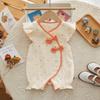 Ropa de verano para bebé, mono de gasa fina para recién nacido, ropa de niña con lunares de colores, ropa de bebé con mangas de franela