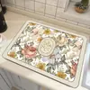 Tapete de drenagem de bancada de cozinha Tapete absorvente de lama de diatomáceas Tapete de secagem de utensílios de mesa Tapete de mesa de chá descartável Tapete de bar